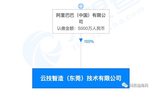 阿里巴巴在東莞成立云技智造公司，注冊(cè)資本5000萬(wàn)元專注數(shù)據(jù)處理與存儲(chǔ)支持服務(wù)